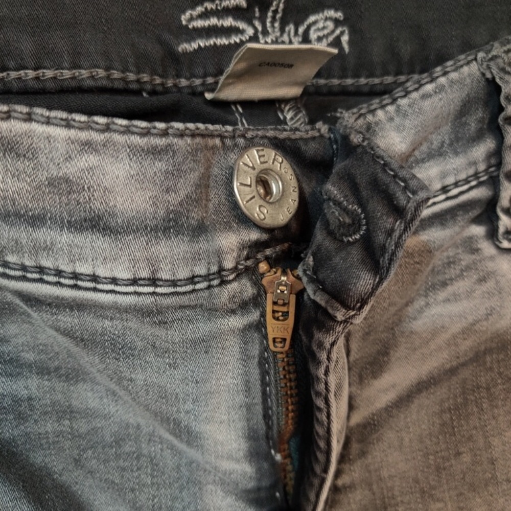 Silver Pixie super skinny faded gray jeans 32 x 31 - Picture 5 of 7